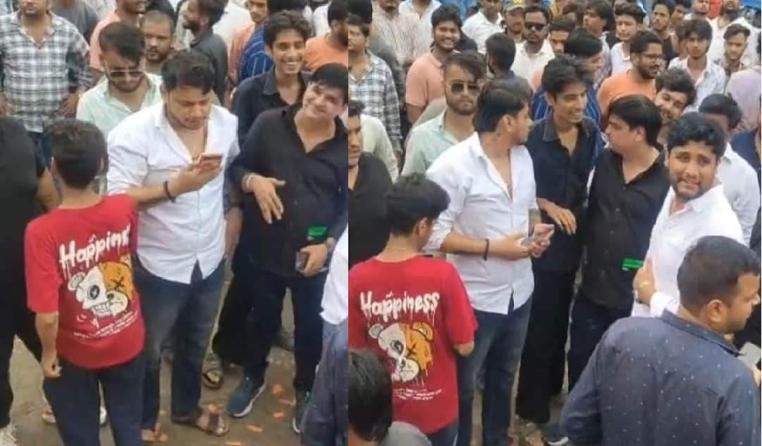 Kanpur Ajay Thakur was seen welcoming the BJYM state president;  he appeared alongside his associates