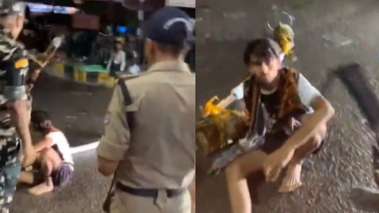 Haridwar Kanwar Yatra Devotee Accuses Policeman of Damaging Kanwar Creates Ruckus at Chandi Ghat