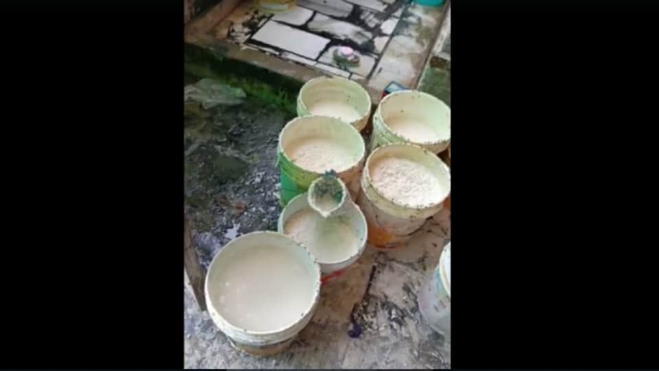 Noodles were being made amidst filth in Firozpur