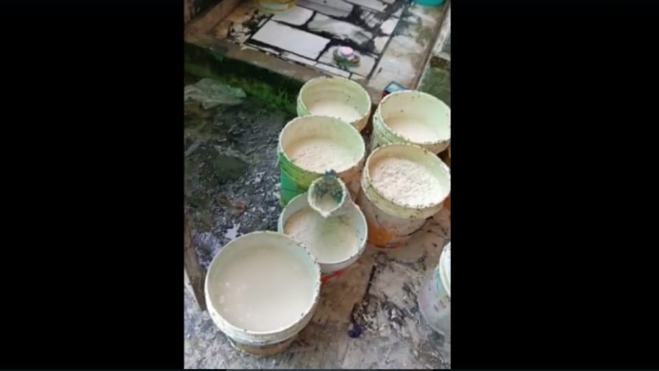 Noodles were being made amidst filth in Firozpur