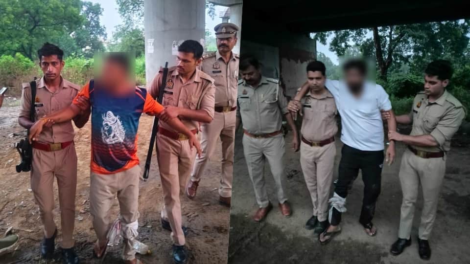 Two accused arrested in a murder case in the Chola police station area of Bulandshahr