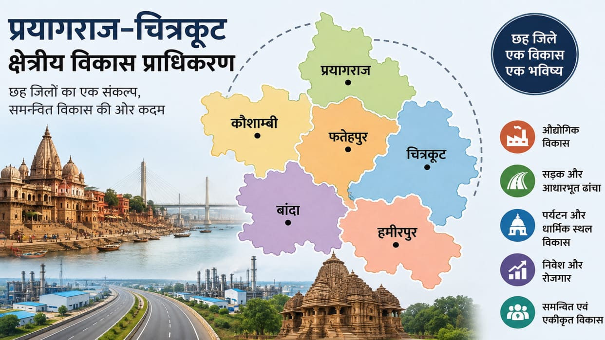 headquarters of the Regional Development Authority will be located in Prayagraj; the authority covers eight
