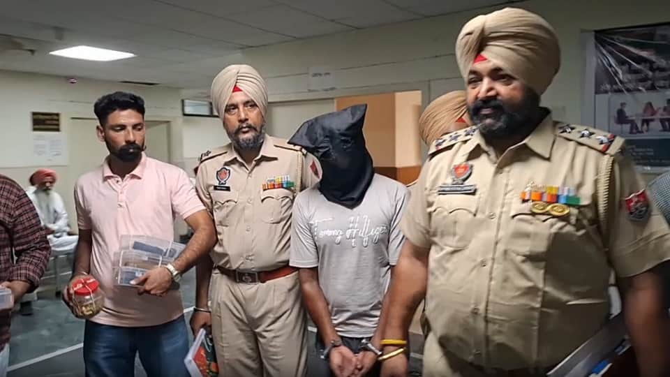 Tarn Taran weapons sent from Pakistan via drone found one arrested seven foreign made pistols recovered