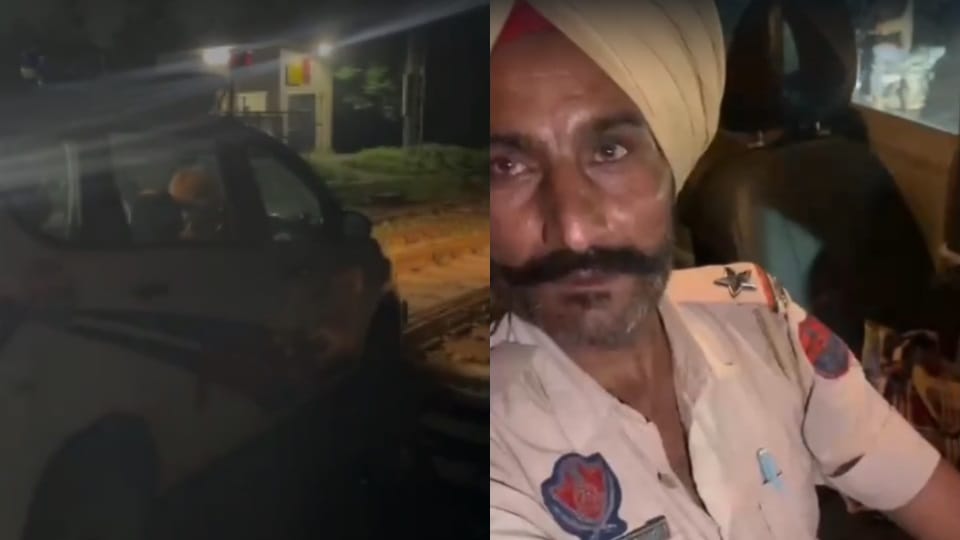 Amritsar PCR personnel drove police vehicle onto railway tracks while heavily intoxicated