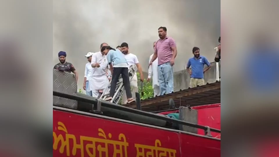 fire broke out at textile factory located on Verka Bypass in Amritsar