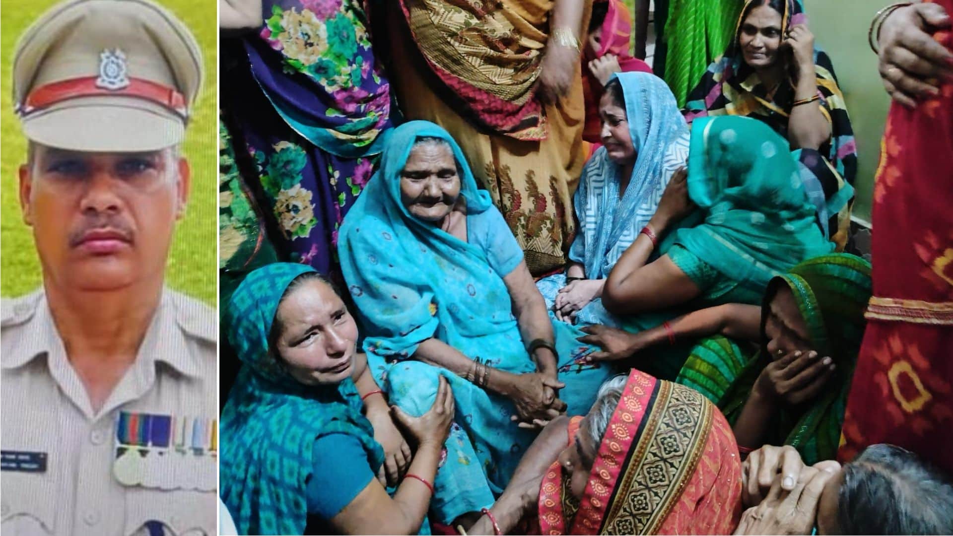 रामनवल सिंह यादव की माैत के बाद घर पर विलाप करतीं महिलाएं।