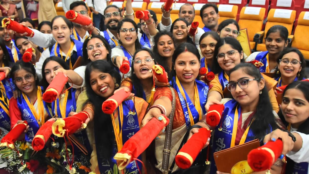 84 meritorious students received medals at the Rohilkhand University convocation ceremony