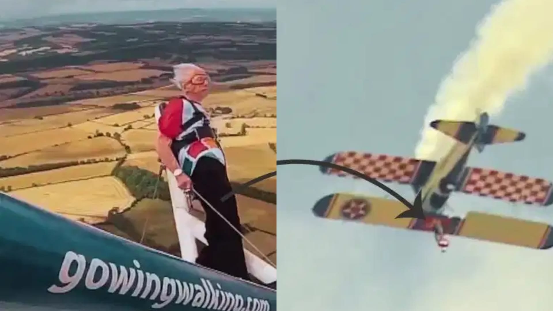 97 Year Old Woman Breaks Her Own Guinness World Record With Daring Wing Walk After Recovering From Stroke