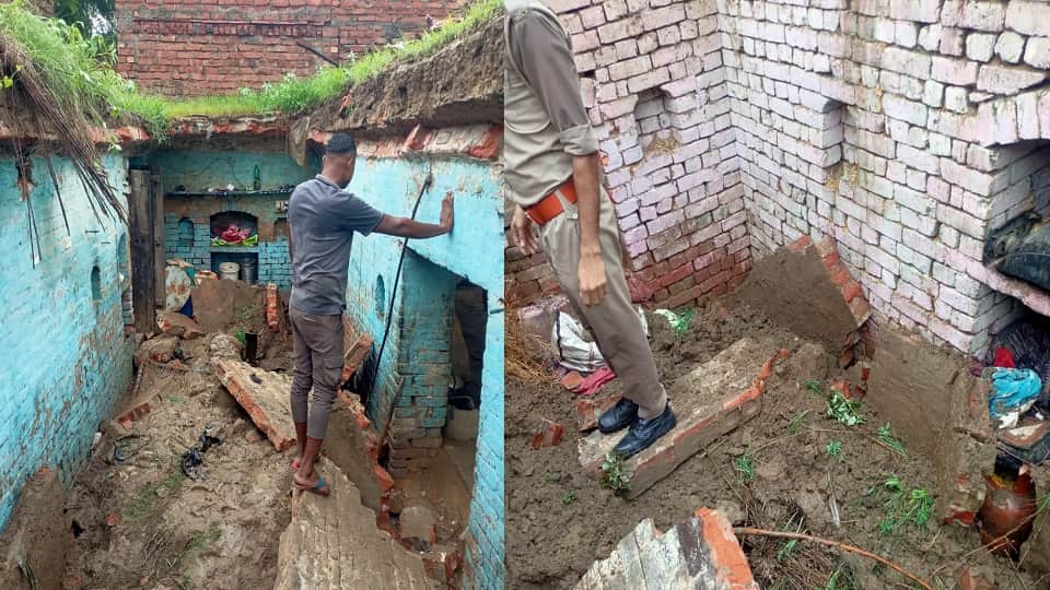 Rain Triggers Roof Collapse Six Family Members Injured After Being Trapped Under Debris