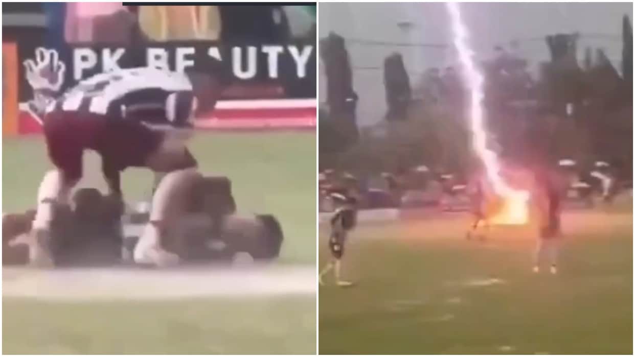 Thai Footballer Sofwan Awae Dies During Football Match After Lightning Strike, video goes viral