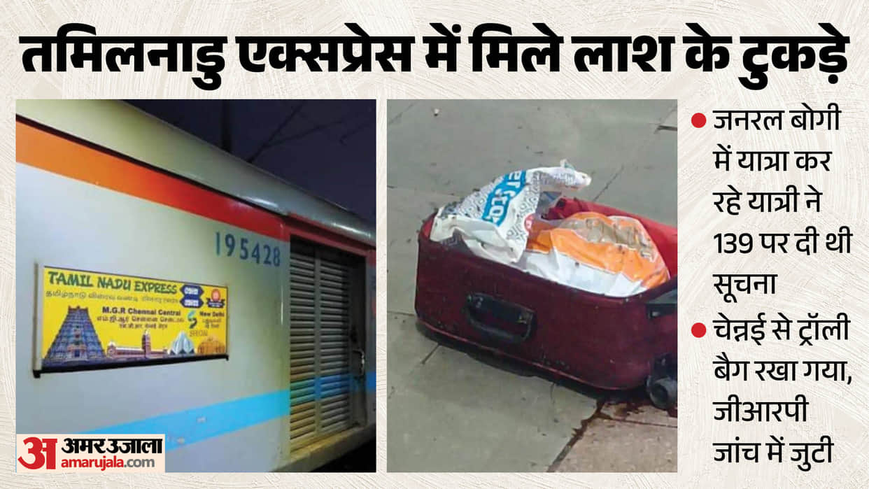 Body parts found in a Tamil Nadu Express coach trolley bag loaded from Chennai