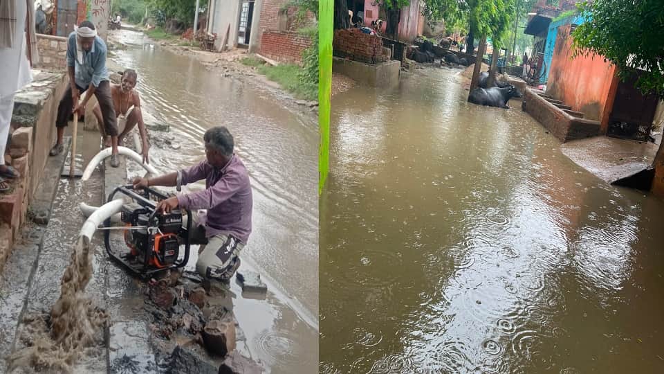 Agra Rains in Pictures: Flooded Highway Stranded Kanwariyas and Villages Battling Waterlogging