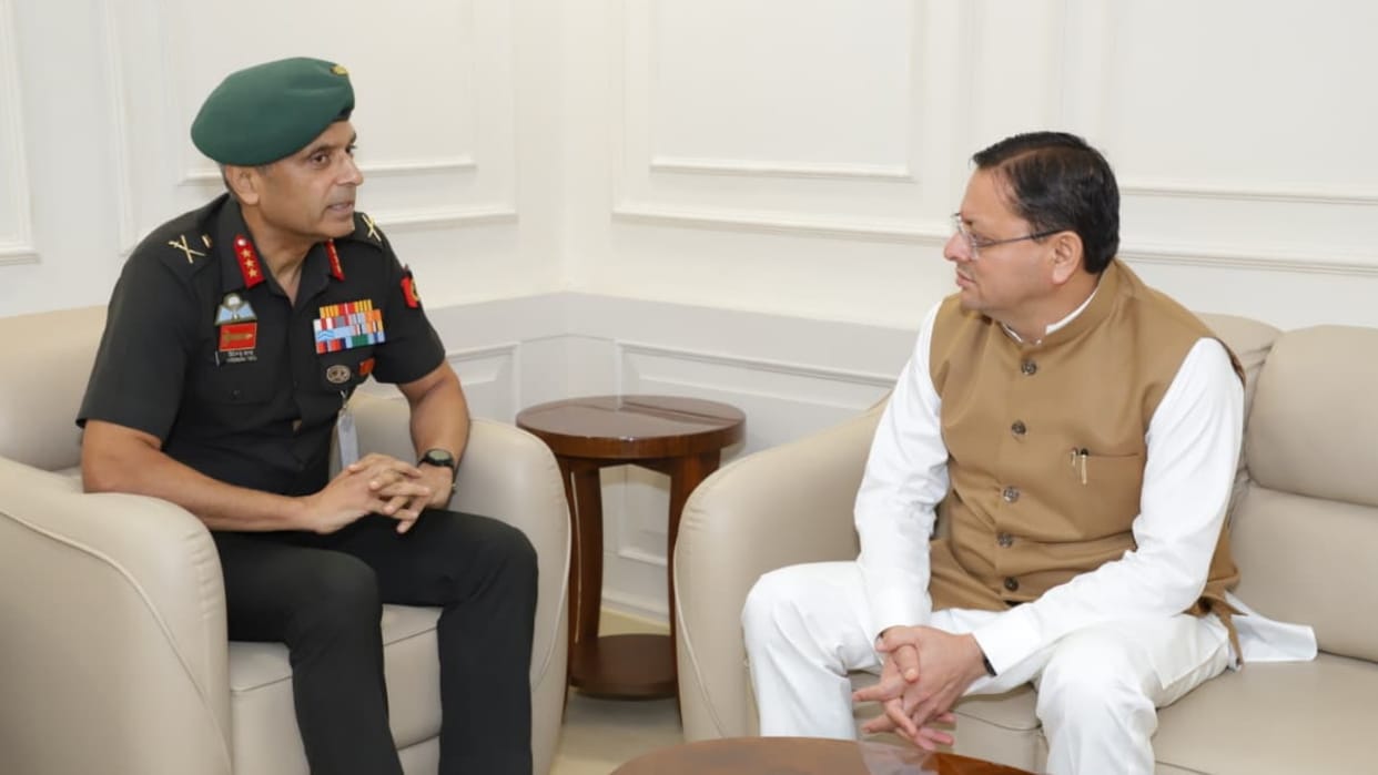 NCC Director General Virendra Vats Meets CM Dhami Uttarakhand Govt Assures Support for NCC Expansion