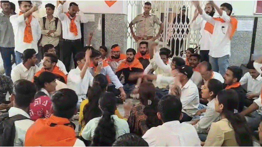 rajasthan sukhadia university student union elections clash abvp nsui activists fight demand controversy