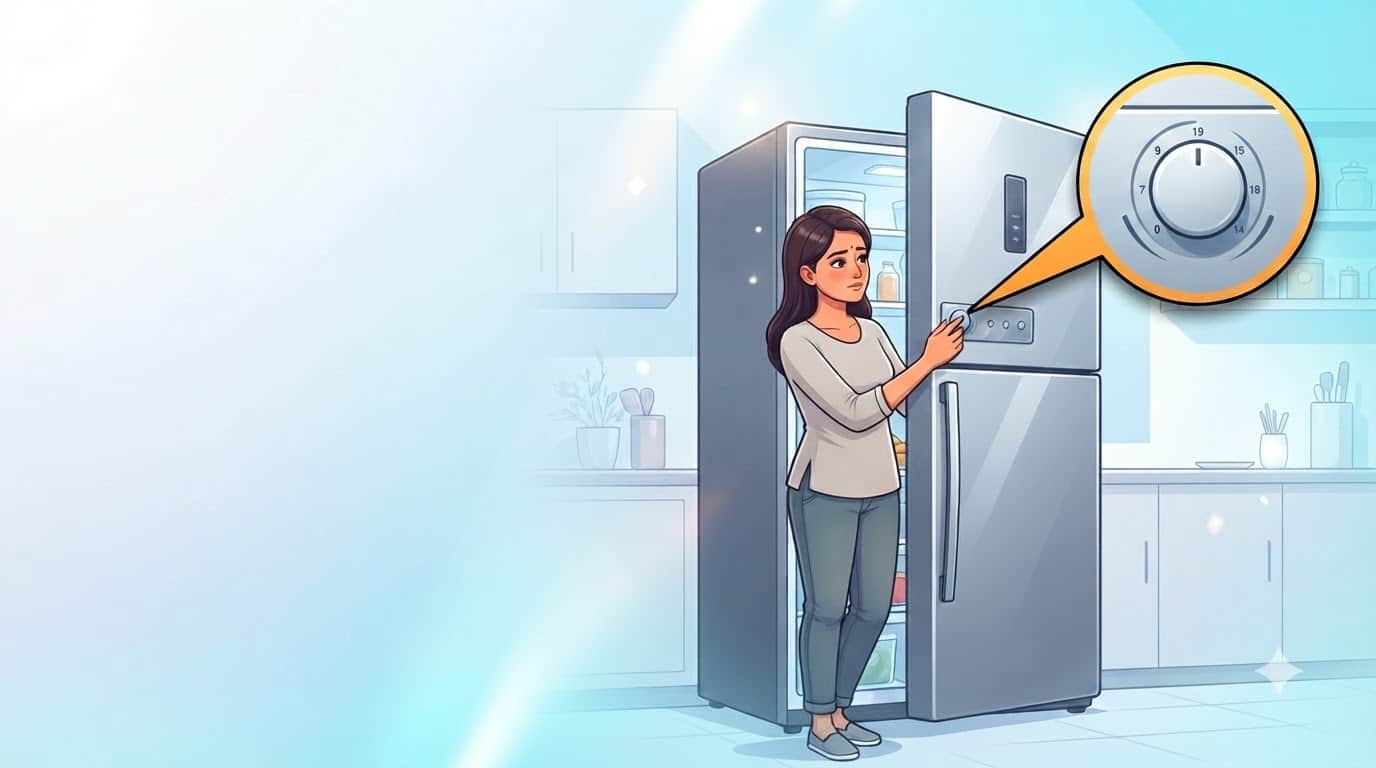 At what setting should the fridge be run fridge kitne number per rakhna chahiye
