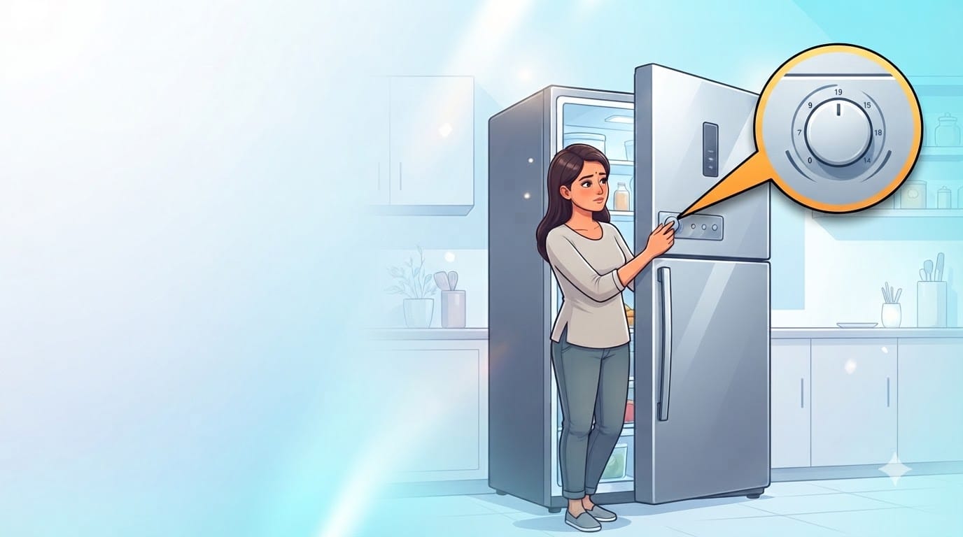 At what setting should the fridge be run fridge kitne number per rakhna chahiye