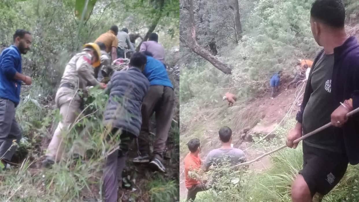 chamba bharmour healing nallah car fell 250 meter gorge two killed