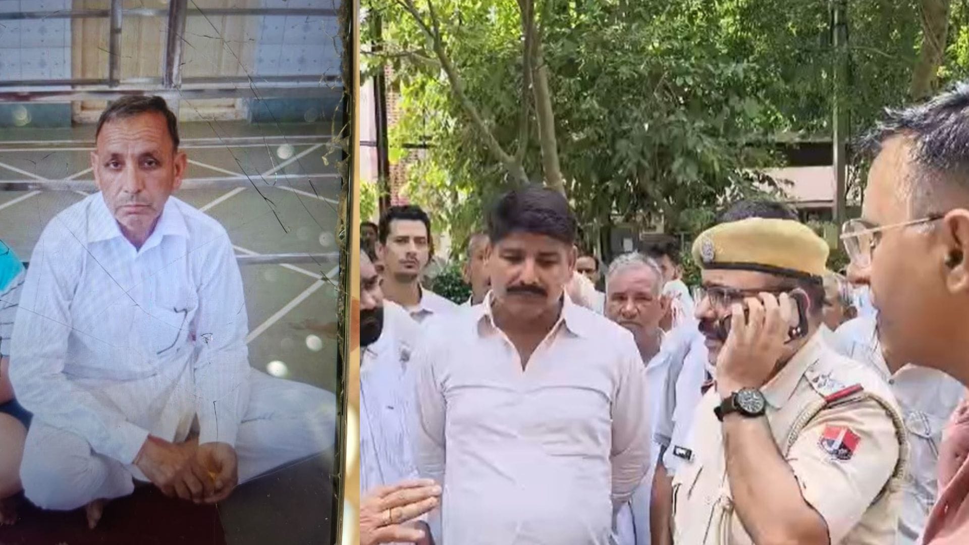 मृतक वार्डन और परिजन