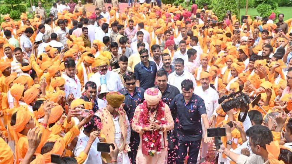Brij Bhushan show of strength following court relief massive crowd turns out for Satyamev Jayate Samman Yatra