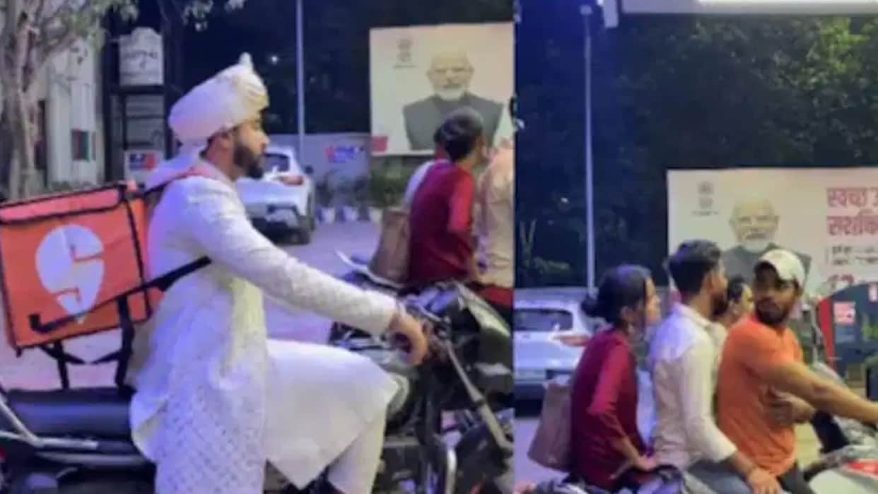 Groom Spotted Making Deliveries Before Wedding Viral Video Leaves Social Media Surprised
