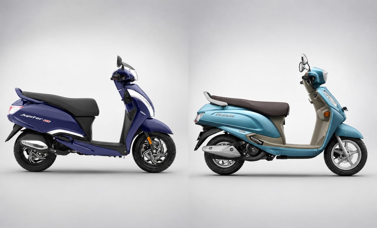 Scooter Comparison: TVS जूपिटर 125 या सुजुकी एक्सेस 125? जानें कीमत, माइलेज, स्टोरेज व सेफ्टी में कौन है बेहतर TVS Jupiter 125 vs Suzuki Access 125: Mileage, Safety, Feature Comparison