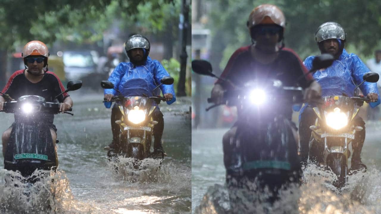 delhi ncr weather Photos of waterlogging in Delhi-Gurugram following today rain