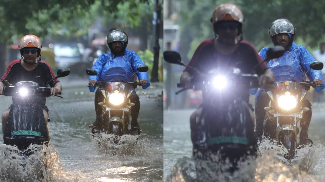 delhi ncr weather Photos of waterlogging in Delhi-Gurugram following today rain