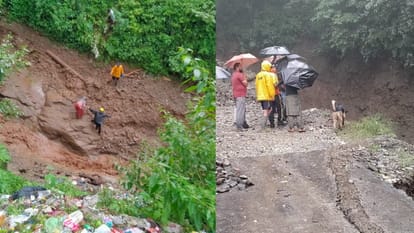 नदी पार फंसी महिला का किया गया रेस्क्यू