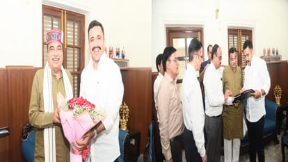 केंद्रीय सड़क परिवहन मंत्री नितिन गडकरी से मिले विक्रमादित्य सिंह।