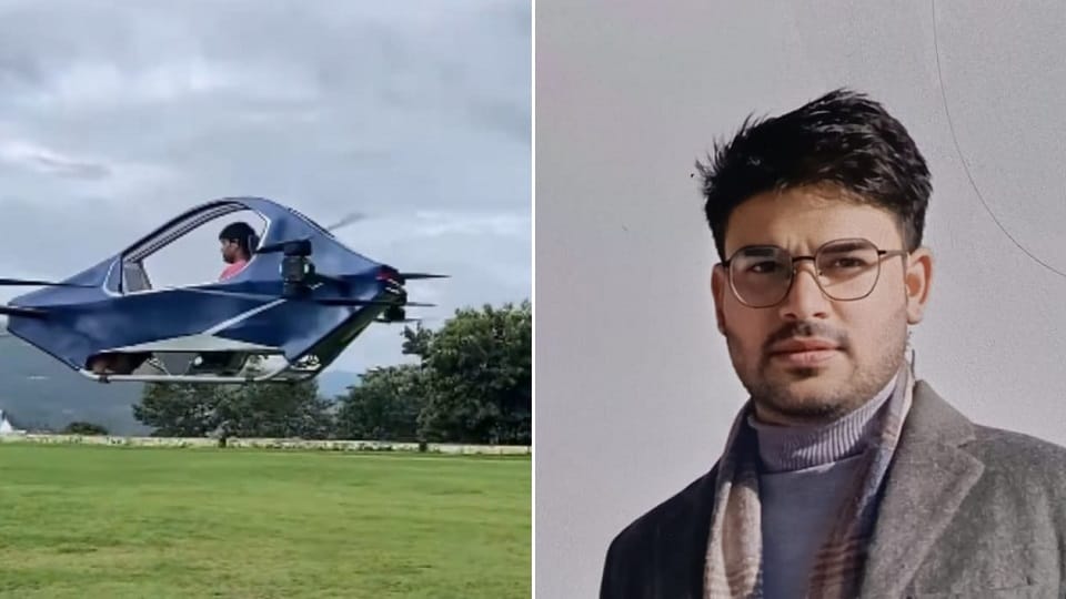 Ravi from Almora has made a flying electric vehicle