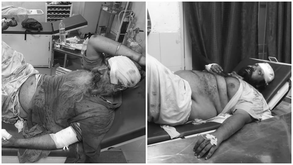हमले में घायल हुए गुरसिमरन सिंह और उनका बेटा भवजोत