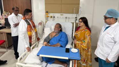 Mithun Chakraborty undergoes surgery West Bengal Chief Minister Suvendu Adhikari visited him at the hospital