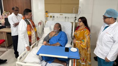 Mithun Chakraborty undergoes surgery West Bengal Chief Minister Suvendu Adhikari visited him at the hospital