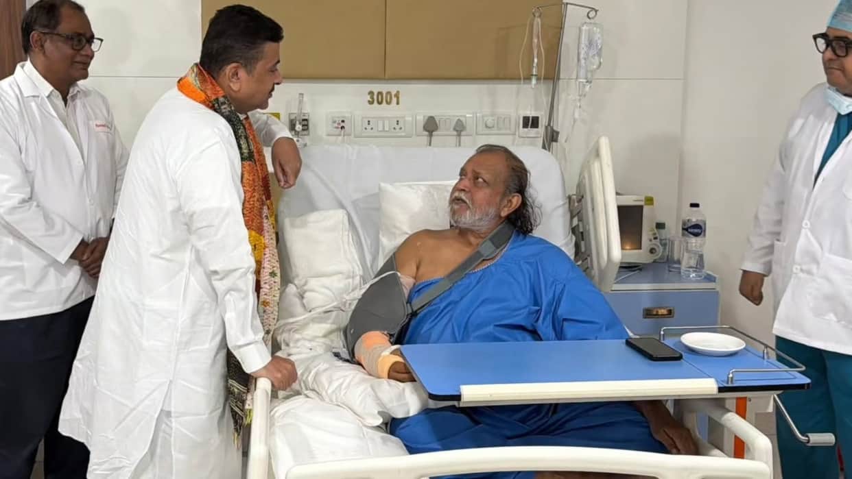 Mithun Chakraborty undergoes surgery West Bengal Chief Minister Suvendu Adhikari visited him at the hospital