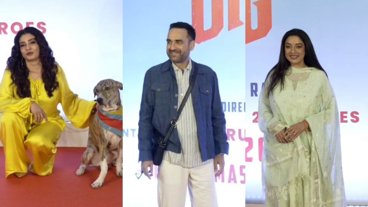 Ohh My Dog Screening Attend Raveena Tandon Pankaj Tripathi To Rupali Ganguly