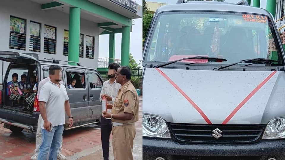 19 Children Crammed Into 7-Seater School Van in Agra, Traffic Police Issues Challan