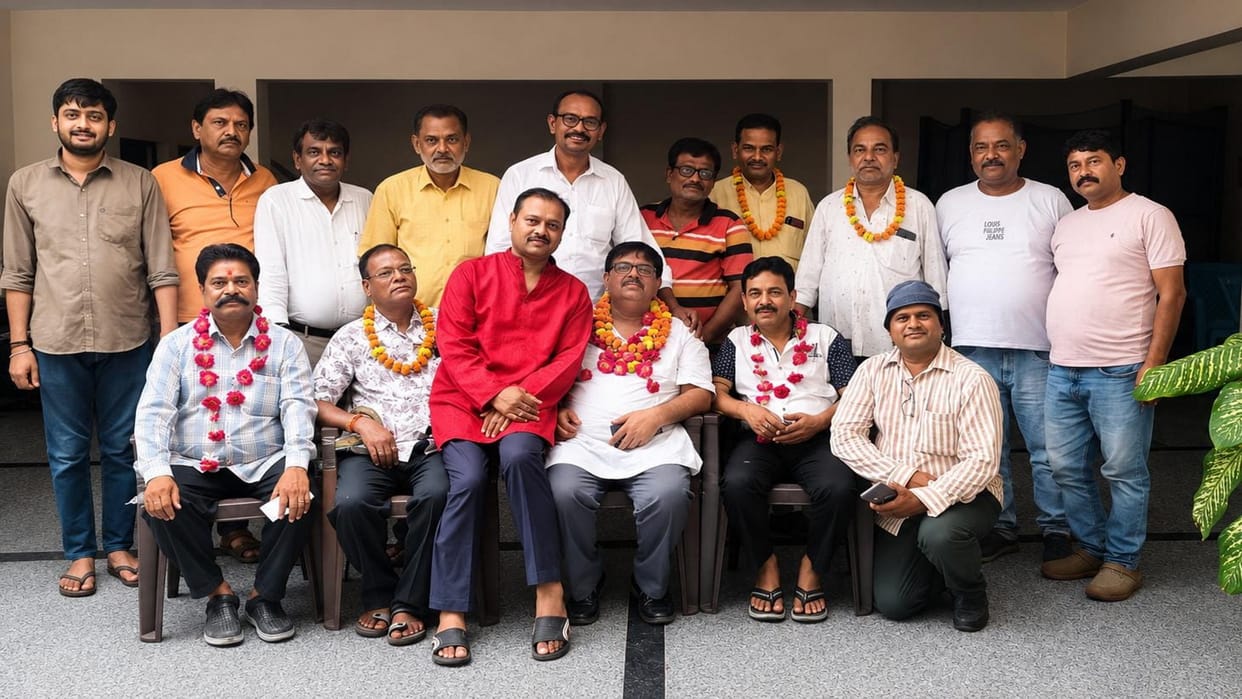 Narendra Kheda 'Mantu' elected President of the Sulem Sarai Vyapar Mandal; Virendra becomes General Secretary.