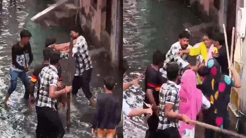 Mother and son beaten in Agra video viral