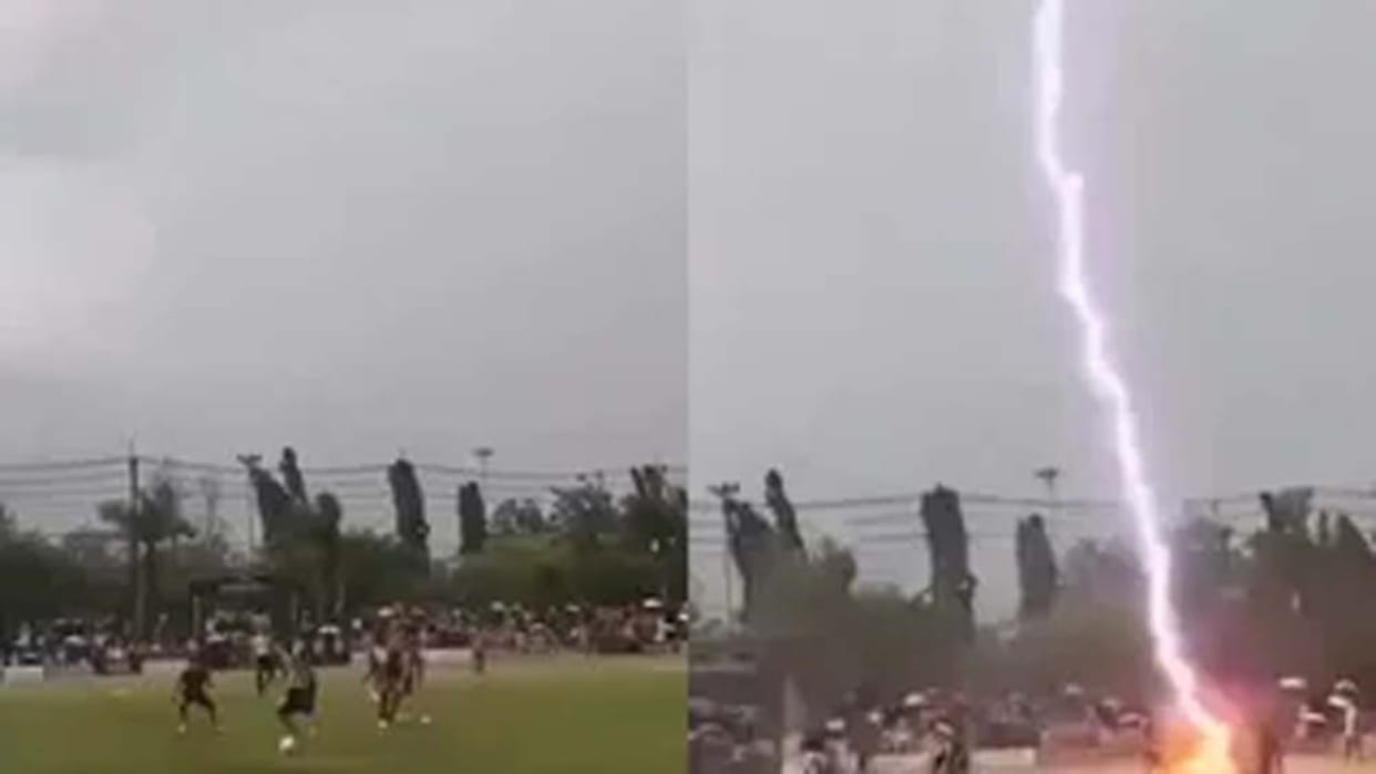 Footballer Died After Lightning Struck During Football Match In Southern Thailand