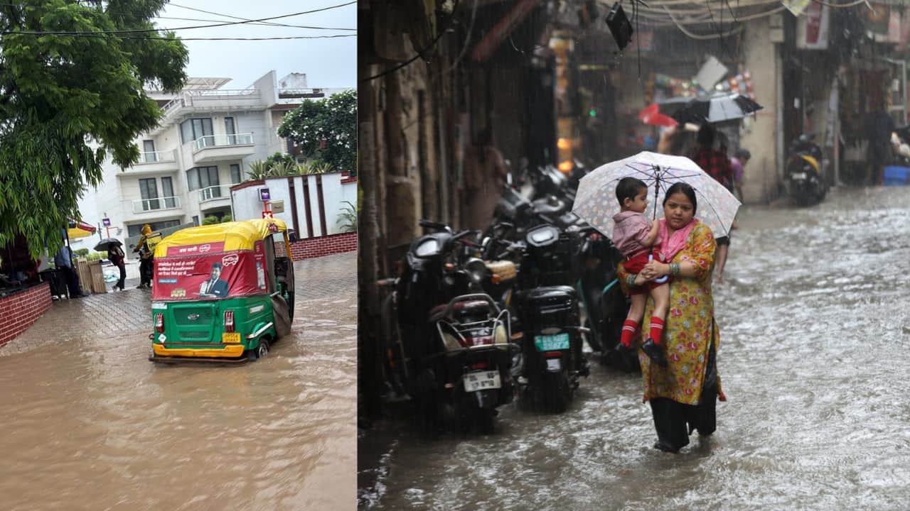 See in pictures persistent rain in Delhi-NCR to waterlogging in several areas causing difficulties