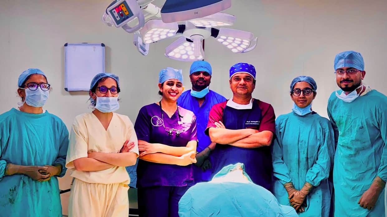 Successful surgery for lower jaw tumor at BHU new jaw created using leg bone in Varanasi