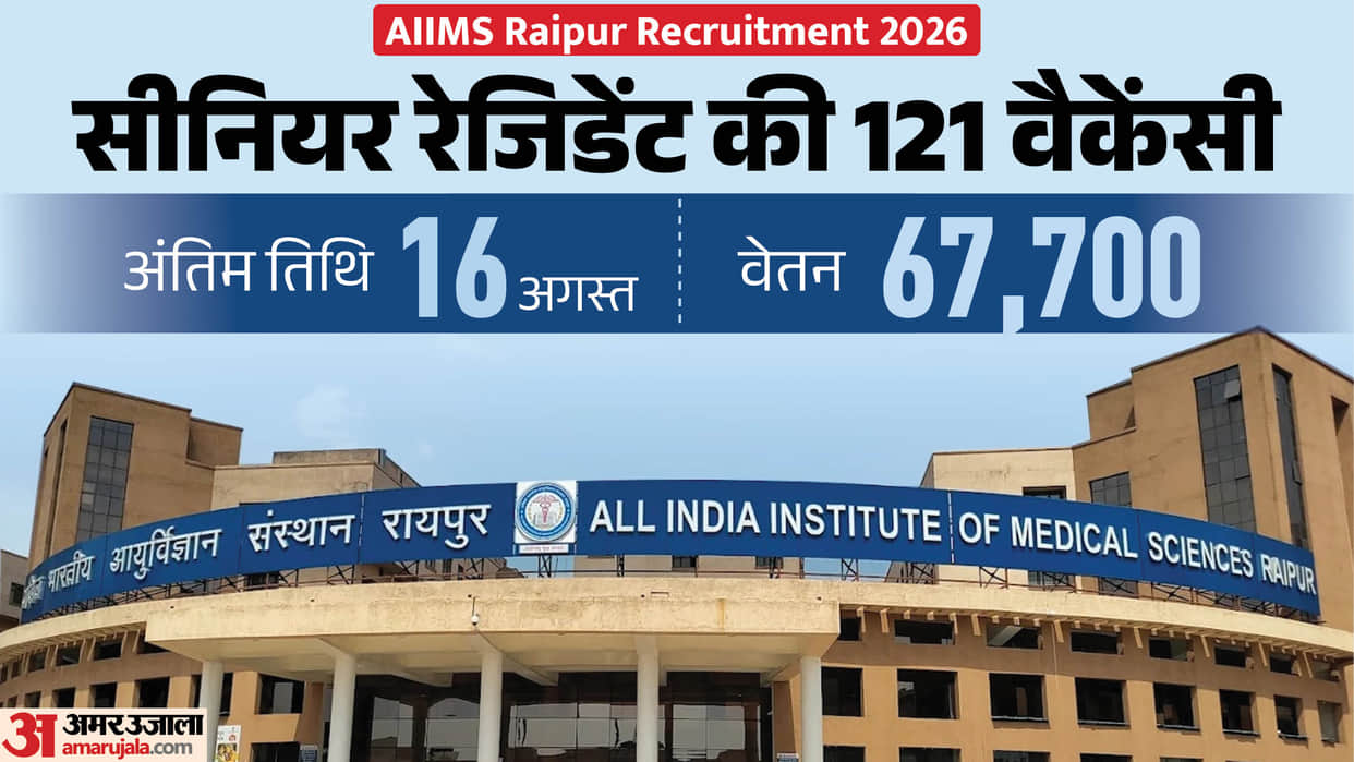 AIIMS Raipur Recruitment 2026: Apply for 121 Senior Resident Posts, Check Eligibility Details