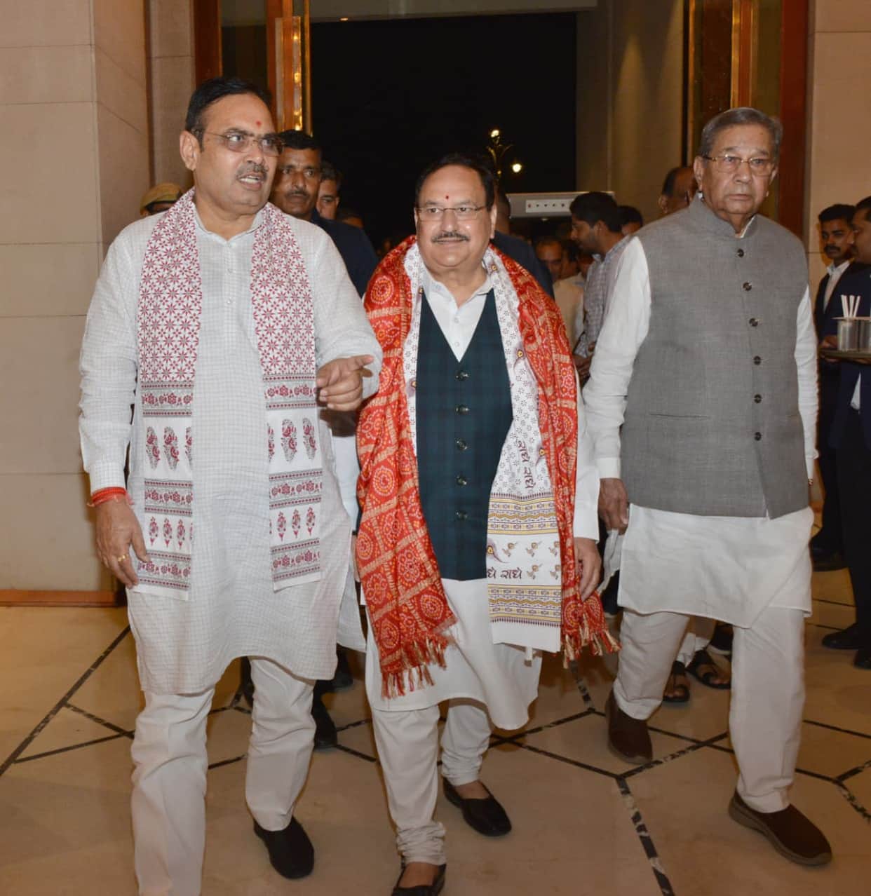 CM Bhajan Lal Sharma Welcomes JP Nadda in Jaipur, Union Minister to Flag Off ‘Har Ghar Tiranga’ Rally