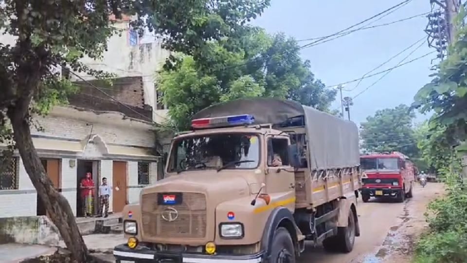 Police and cyber crime teams conduct raids in the Katera police station area of Jhansi