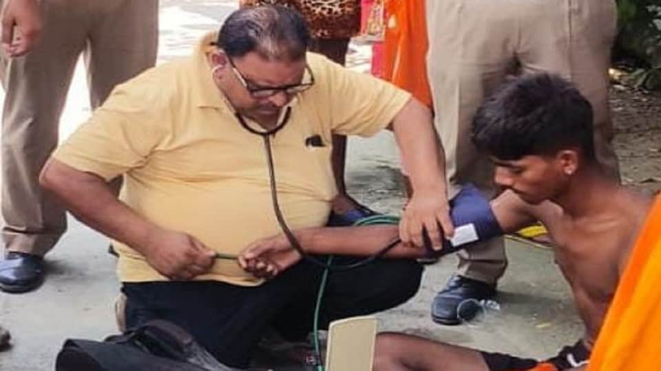Police provided treatment to Kanwaria after his health deteriorated in Kelakheda