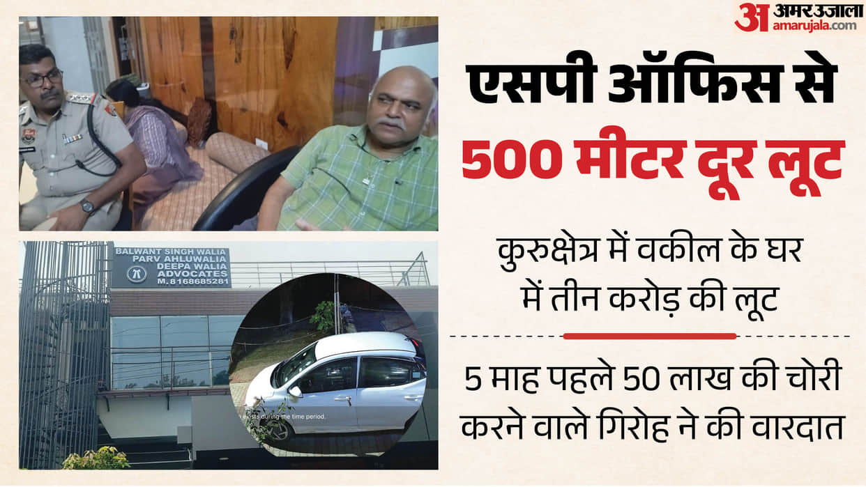 Rs 3 crore looted from lawyer house in Kurukshetra, 500 meters from SP office