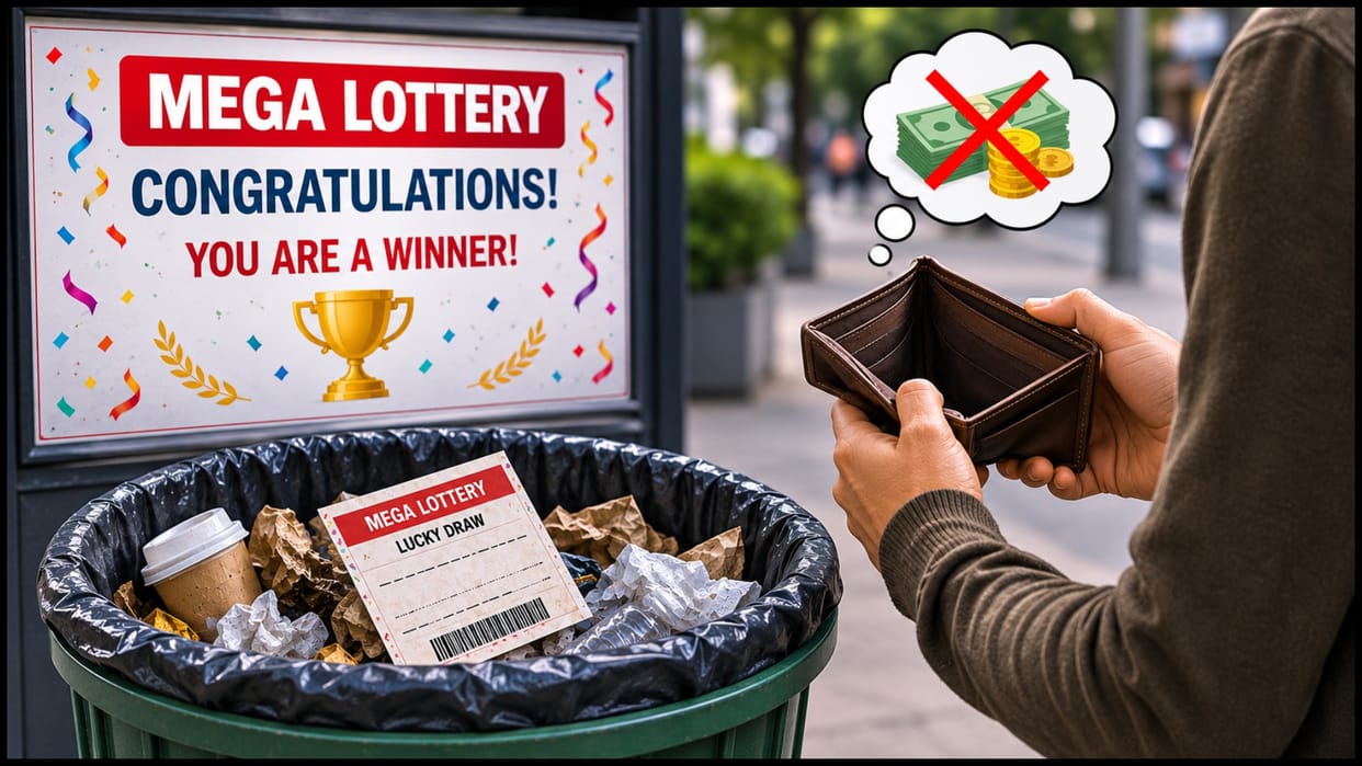 Lottery Ticket thrown in Dustbin carried award equivalent 11 Crore retrieved after massive search operation