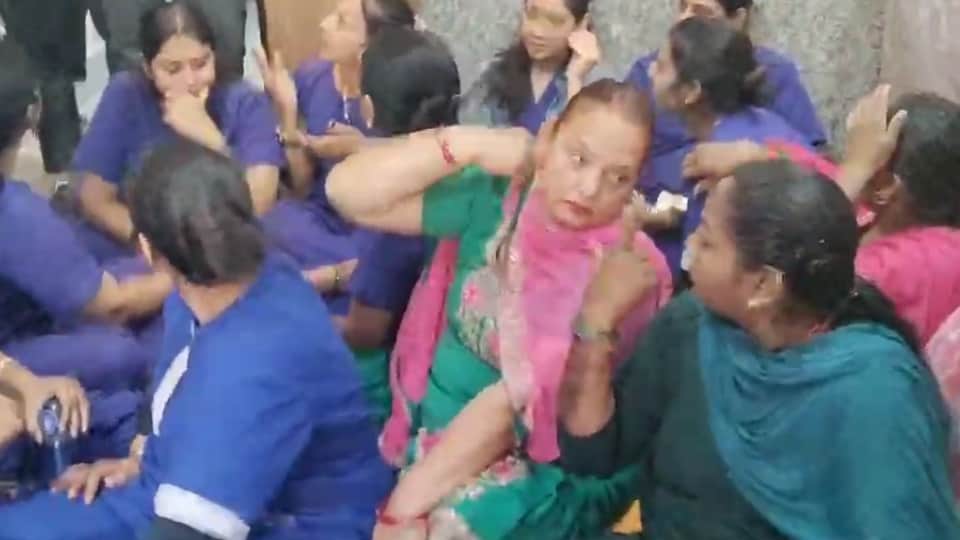 Protest in Panchkula No increment for two years Meditrina Heart Center staff issue warning