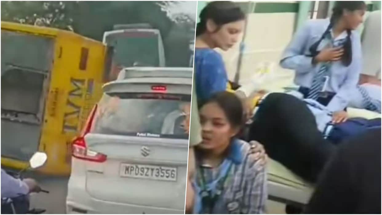 Jaipur News: School Bus and Scorpio Collide Head-On in Jobner, 15 Children Injured; 9 Referred to Jaipur