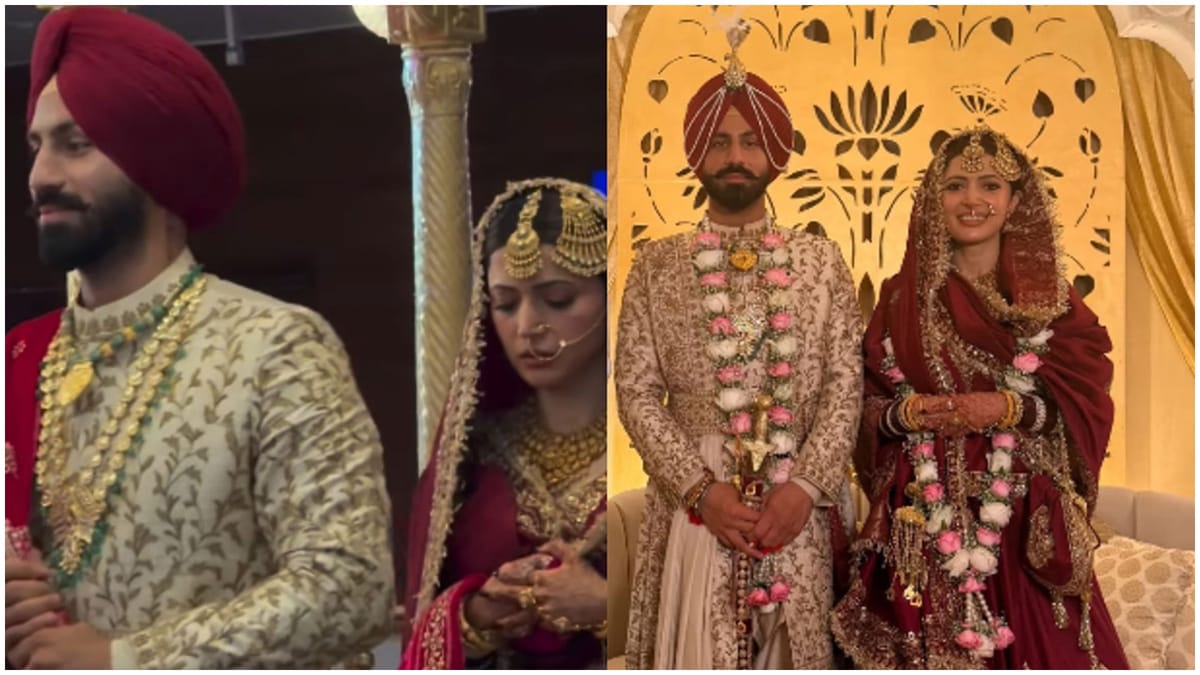 Ramandeep-Charlie Marriage Photos: क्रिकेटर रमनदीप सिंह ने एक्ट्रेस चार्ली चौहान संग रचाई शादी, देखें तस्वीरें